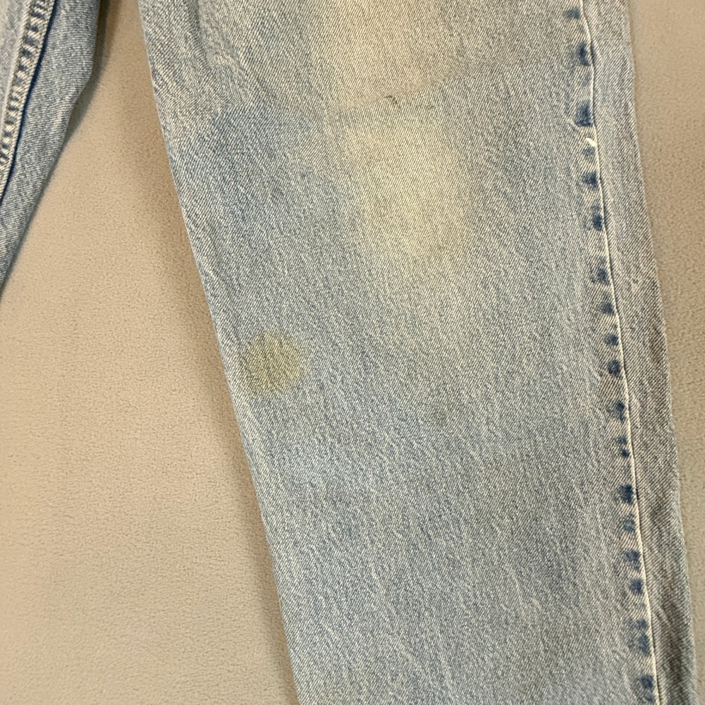 Levi's Relaxed Straight Leg Jeans Mens 40x32 Light Wash Distressed 550 Thrashed - Picture 4 of 16